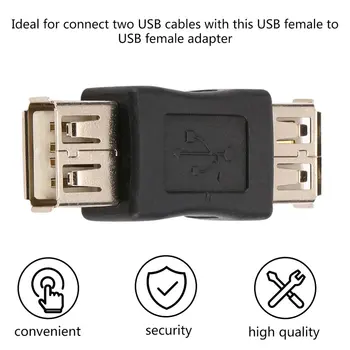 USB 2.0 Tip A Ženski Ženski Spojnik USB Adapter Konektor F / F Pretvornika Uporabo za Razsvetljavo 17535