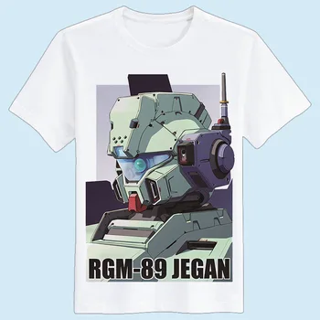 2021 Beli Moški, Natisnjeni T-Shirt Gundam Glavo T Srajce Anime Robot Mech Mecha Japonska Harajuku Gunpla Tshirt Mens Priložnostne Camisa Tee