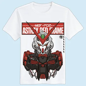 2021 Beli Moški, Natisnjeni T-Shirt Gundam Glavo T Srajce Anime Robot Mech Mecha Japonska Harajuku Gunpla Tshirt Mens Priložnostne Camisa Tee