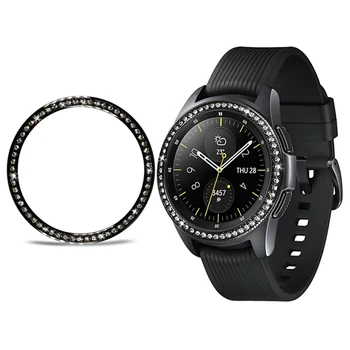 Bling Ploščo Za Samsung Galaxy Watch 46mm 42mm/ Prestavi S3 Meje Diamond Kovinski Obroč Samolepilna Kuverta Anti Watch Dodatki za Odbijač