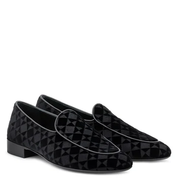 Qianruiti Čisto Nov Prihod Britanski stil leni moški čevlji črna modra pasja moda za moške priložnostne čevlji