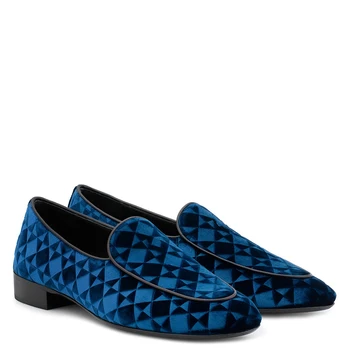 Qianruiti Čisto Nov Prihod Britanski stil leni moški čevlji črna modra pasja moda za moške priložnostne čevlji