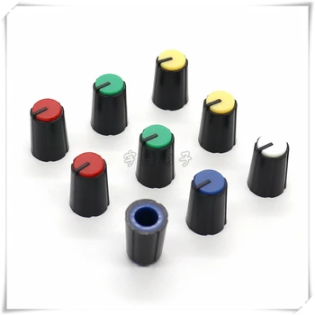 10 Kos 11×17 MM pol gred plastičnih gumb potenciometra rotacijski kodirnik glasnosti stikalo gumb primeren za D os, 6 MM 175917