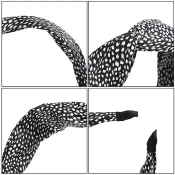 LEVAO 2021 Novo Leopard Hairband za Ženske Headwrap Pika Tiskanje Široko Glavo, Lase, nato pa zavrtite Ploščo Hoop Križ Trakovi Dodatki za Lase