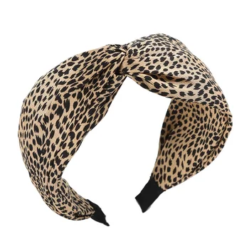 LEVAO 2021 Novo Leopard Hairband za Ženske Headwrap Pika Tiskanje Široko Glavo, Lase, nato pa zavrtite Ploščo Hoop Križ Trakovi Dodatki za Lase