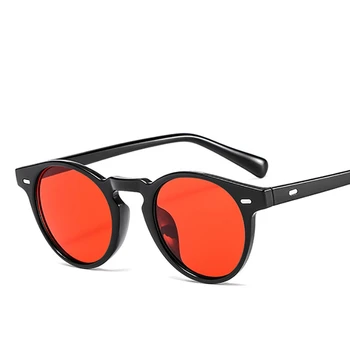 Retro Majhna Ovalna Okrogla sončna Očala Moški/Ženske Letnik blagovne Znamke Oblikovalec Odtenkih Črne Plasitc Barvne sončna Očala UV400 Moda