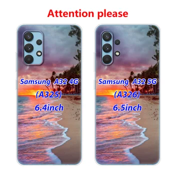 Za Samsung Galaxy A32 A52 A72 Primeru Silicij Mehko TPU Nazaj Telefon Pokrovček Za Samsung A32 A52 A72 4G 5G 2021 Zaščitna Vreča za Odbijač