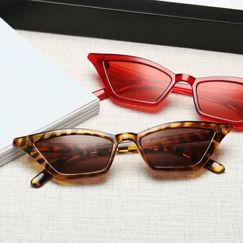 Vintage Mačka Oči, sončna Očala Moda za Ženske Majhen Okvir UV400 Sonce Odtenki Očala Ulica Očala Prostem Oculos De Sol Eyeglass