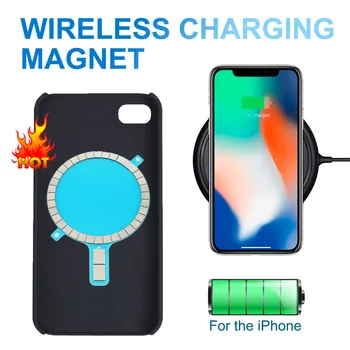 Brezžično Polnjenje Magnet za iPhone 12 Pro Max 12 Mini 11 Xs Xr 8 Mobilni Telefon Primeru Močno Magnetno Usnja Kritju 17841