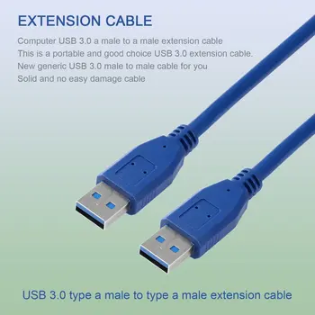 Prenosni 3 M/1M Super Hitrost USB 3.0 Tip a Moški Tip a Moški M/M M2M Modra Trdna Podaljšek Kabel Žice Brezplačna dostava 179092