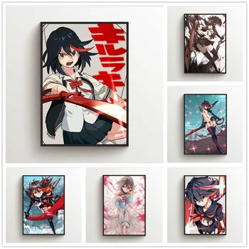 WTQ Anime Plakati Ubiti La Ubiti Matoi Ryuuko Platno Stensko Slikarstvo Dekor Stenskih slikah, za Dnevna Soba Dekoracijo Doma Deco