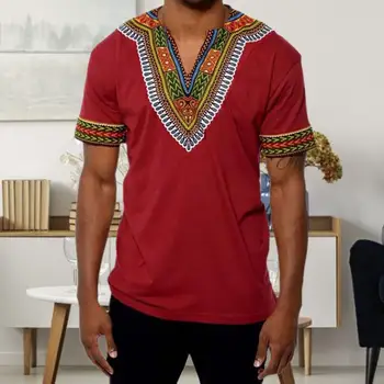 Tradicionalnih afriških oblačila za moške, dashiki poletje t majica Kratek Rokav Proti Vratu t-shirt moški etnične afriki oblačila