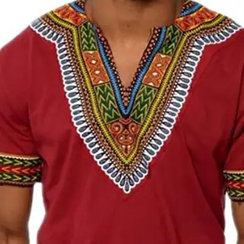 Tradicionalnih afriških oblačila za moške, dashiki poletje t majica Kratek Rokav Proti Vratu t-shirt moški etnične afriki oblačila