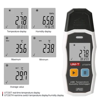 ENOTA Vlažnost Temperatura Diktafon UT330T UT330TH Podatkovni Zapisovalnik Senzor Vlažnosti Hrane Termometer Visoke Natančnosti