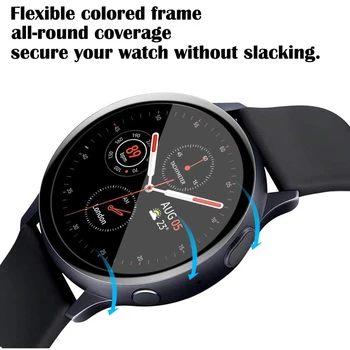 HD Zaslon Protektorstvo Film Mehko Za Samsung Galaxy Watch Aktivna 2 40 mm 44 Polno Kritje Ukrivljen Rob Zaščitni Odporno na Praske