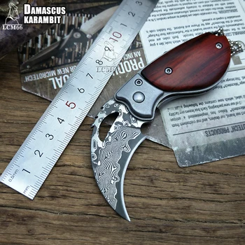 LCM66 Damask Karambit Folding Nož csgo Darilo Taktično Žepni Nož,prostem kampiranje džungle preživetje boj samoobrambe orodje