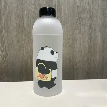 1000ml kungfu Panda Prozorno Plastično Steklenico, Risanka, Motnega, Steklenice za vodo Neprepustnih Drinkware Srčkan Študent Dekle Darilo Pokal