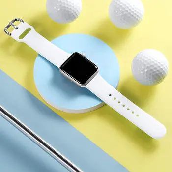 Silikonski Watchbands Za Apple Watch 6 SE Band 44 mm 40 mm iWatch Serije 5 4 Trak Za Applewatch 3 2 1 42mm 38 mm Razredi Ženske Moški