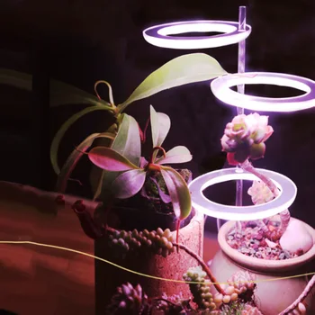 LED Rastlin Raste Lučka Celoten Spekter Svetlobe za uporabo v Zaprtih prostorih Rastlin Toplogrednih Cvet Obroč Svetlobe Bela Vegetacije Sadike Rast Svetlobe