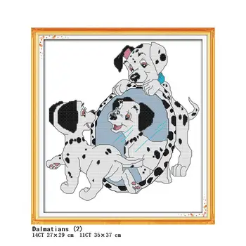 Različne Dalmatinskih pes serije Živalske vzorce, ki štejejo za tiskanje platno 11CT 14CT navzkrižno vboda nastavite DIY vezenje needlework 18114