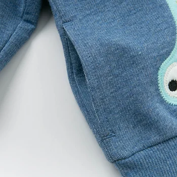DBX13342 dave bella pomlad baby fantje moda risanka hooded žepa, zadrgo plašč, otroci vrhovi moda dojenčka, malčka vrhnja oblačila
