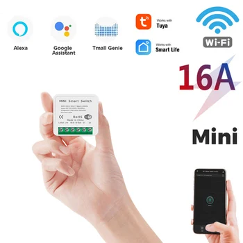 16A Mini Wifi Smart DIY Stikalo Podpira 2 Način za Nadzor Pametne Avtomatizacijo Doma Modul Deluje Z Alexa googlova Domača stran Smart App Življenje