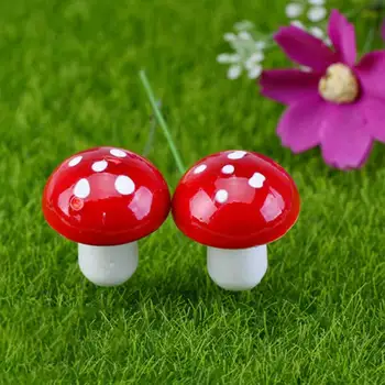 60Pcs Miniaturni Gob Mini Mushroom Fairy Vrt Pisane Gobice Velikost Mešane Barve