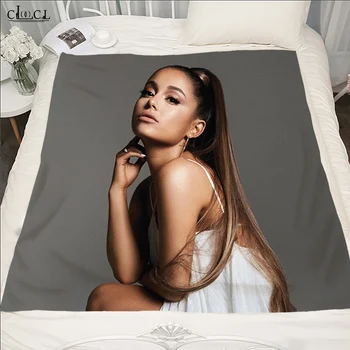 Pevka Ariana Grande Odeje Otrok Odraslih Odeja 3D Tiskanja Mačka Star Kavč Potovanja Teen Ženske Moški Priložnostne Dvojno Plast Študent Odejo