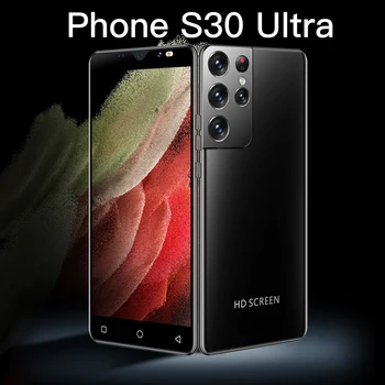 Galaxia S30 Ultra 5G Jedro Octa 10Core Android HD Velik Zaslon Gladko Globalni Različici 512G Telekomunikacije Telefon 1833