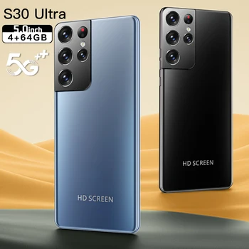 Galaxia S30 Ultra 5G Jedro Octa 10Core Android HD Velik Zaslon Gladko Globalni Različici 512G Telekomunikacije Telefon