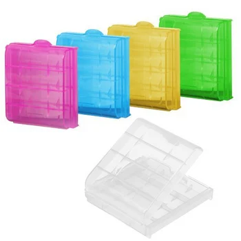 5x Trde Plastike Primeru Imetnik Škatla za Shranjevanje za AA / AAA Baterije (Barva se lahko spreminja) 18352