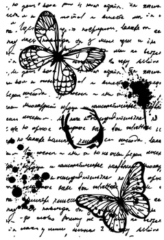 11x16CM metulj poezija pregleden pečat jasno znamk silikonsko tesnilo roller znamk DIY album album / kartico proizvodnje 184106