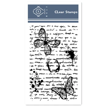 11x16CM metulj poezija pregleden pečat jasno znamk silikonsko tesnilo roller znamk DIY album album / kartico proizvodnje