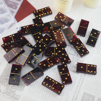 DIY Kristalno Epoksi Dominos Nosilec Pai Gow Domino Shranjevanje Rack Škatle za Shranjevanje Smolo Silikonsko Plesni Ustvarjalne