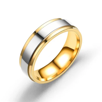 Evropski in Ameriški modni nov high-end zakonsko korak ogledalo zlati par obroč, nakit, nekaj obroč zaročni prstan