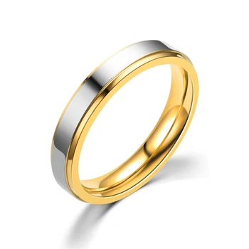 Evropski in Ameriški modni nov high-end zakonsko korak ogledalo zlati par obroč, nakit, nekaj obroč zaročni prstan