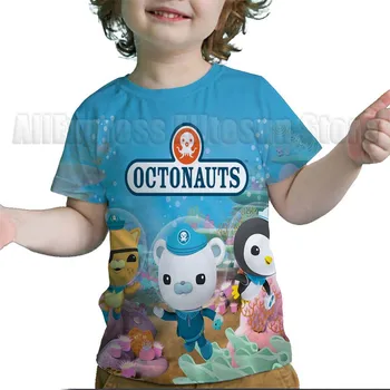 Otrok Octonauts 3D Tiskanje Majice s kratkimi rokavi Fantje Dekleta Teens, T-majice Camiseta Malčka Risank Anime Tee Srajce Poletje Otroci Oblačila