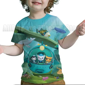 Otrok Octonauts 3D Tiskanje Majice s kratkimi rokavi Fantje Dekleta Teens, T-majice Camiseta Malčka Risank Anime Tee Srajce Poletje Otroci Oblačila
