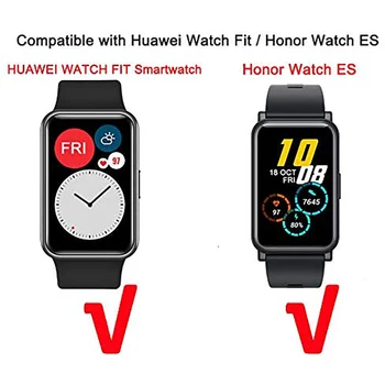 2pcs 20 D Ukrivljen Rob Zaščitni film za Huawei Watch Fit Čast Gledati ES Pametno Gledati mehko screen protector dodatki, ki Niso Steklo