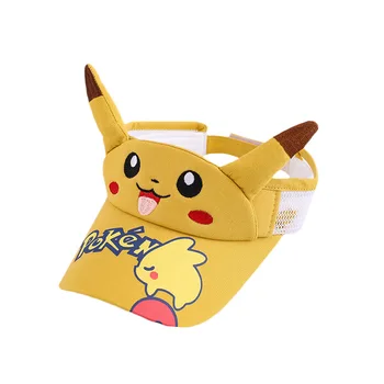 Pokemon Pikachu 2021 Poletje Risank Anime Poletni Klobuk Plaži Potovanja Odtenek Dekle Srčkan Baby Klobuk Otrok Stranka Darilo za Rojstni dan