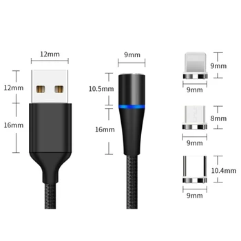 3A USB Kabel Za iPhone 12 11 Max Pro Xs Xr X SE 7 6 plus Hitro Polnjenje USB Tip C Kabel QC 3.0 Micro USB Kabel Za Xiaomi Huawei