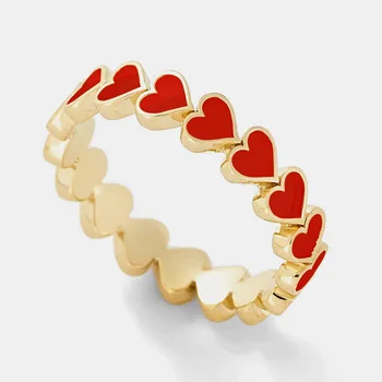 Nove Pisane Emajl Srce, Obdano Lep jih zložite z drugimi Obroči, za Ženske Minimalističen Zlata prstana za Najboljša Prijateljica Cute Srce Obroč