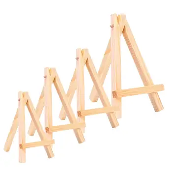 4.9 / 5.9 / 7.5 palčni lesene DIY obrti, malih stojalo Mini trikotnik nosilec lesa doma okraski okraski DIY obrti dodatki