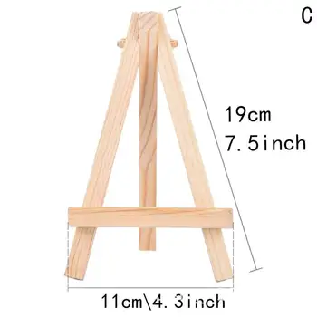 4.9 / 5.9 / 7.5 palčni lesene DIY obrti, malih stojalo Mini trikotnik nosilec lesa doma okraski okraski DIY obrti dodatki