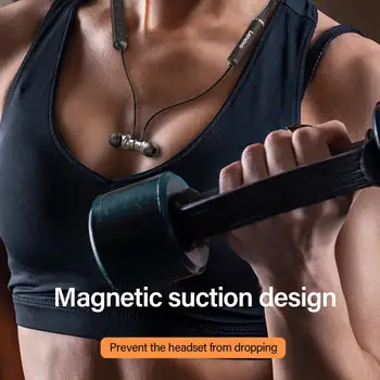 Lenovo XE05 Magnetni Vratu Visi Bluetooth Športne Slušalke Nepremočljiva 10 mm 6D Rog Enota Dolgo Pripravljenosti Glasbo, Slušalke Z Mikrofonom