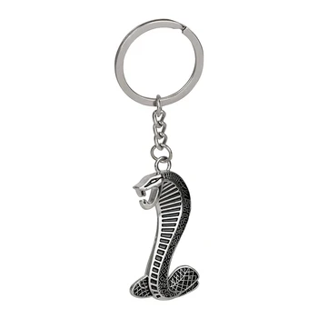 Kovinski Cobra Kača Simbol Značko Avto Ključ Veriga Obroč Keyring Keychain Obesek Dekoracijo Notranjosti Tovornjak Motorno Kolo Dodatki