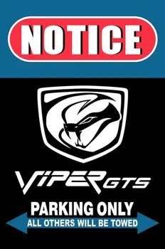 Dodge Viper Gts Parkiranje Tin Prijavite Kovinski Plakati Wall Art Poslikave Doma Dekor 20x30cm
