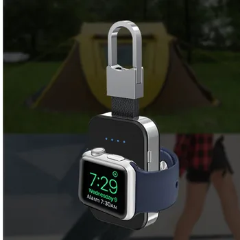 QI Brezžični Polnilec Za Apple Watch band 6 42mm/38 mm iWatch 3 4 5 Prenosni pametno gledati Zunanji baterijski Paket KeyChain moči banke