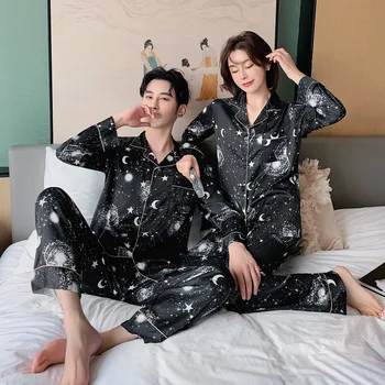Ženske Pomlad Jesen Dolg Rokav Sleepwear Pijamas Bo Ustrezala Plus Velikost Tiskanja Spanja Nastavite Par Pižamo Sklop Priložnostne Svoboden Domov Oblačila