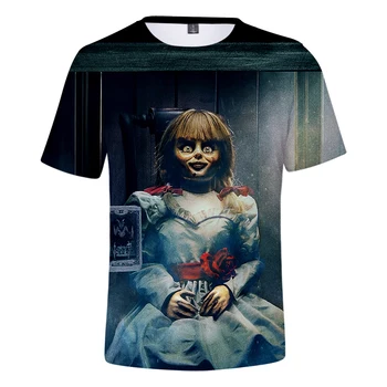 Annabel Moški Ženske Horror Film Annabel Tiskane 3D T-shirt Moda Priložnostne Harajuku Smešno Risanka O-Vratu, Kratka Sleeved T Srajce 188395